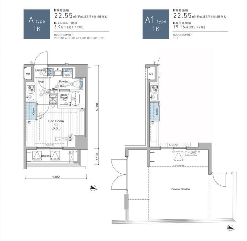 MAXIV横浜吉野町NORTH 701 間取り図