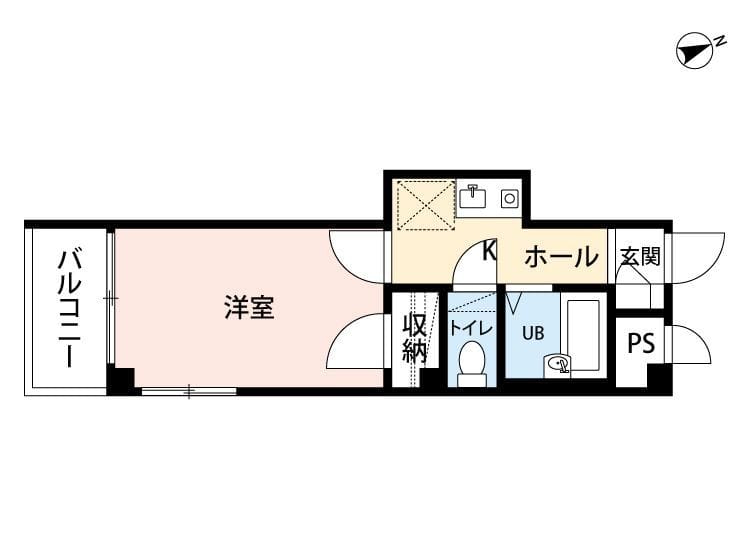 ホワイトヒルズ 201 間取り図