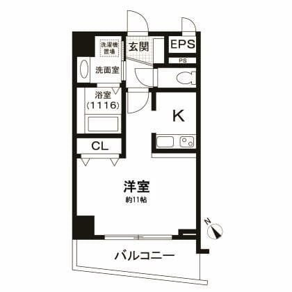 サンタグリュス武蔵小山 402 間取り図