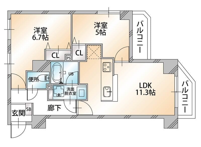 オーキッドレジデンス本駒込 0502 間取り図