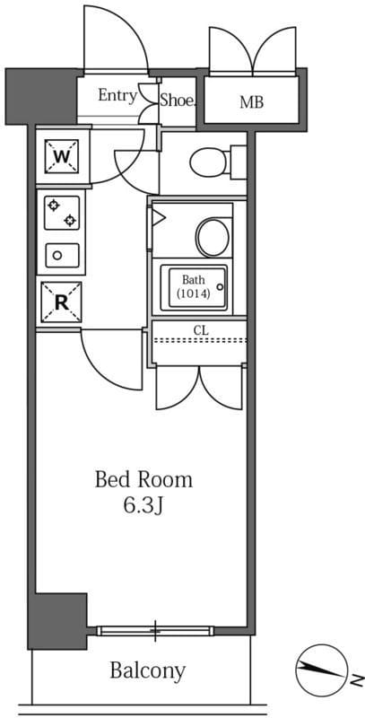 LaSante広尾 510 間取り図
