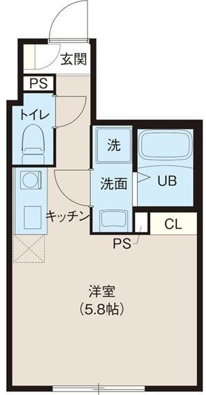 レピュア北千住レジデンスⅡ 401 間取り図