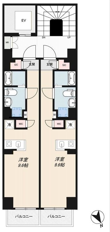 Dash Living Komagome 801 間取り図