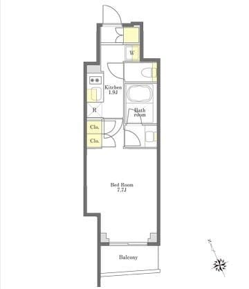 プライムメゾン大塚 1207 間取り図