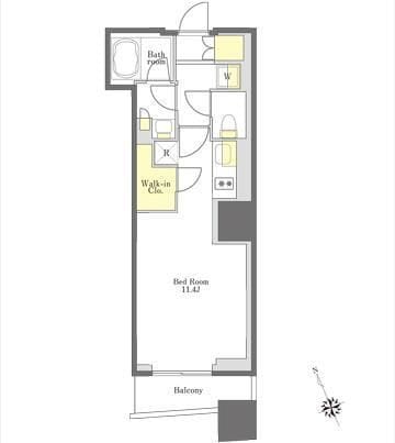 プライムメゾン大塚 1208 間取り図