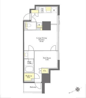 プライムメゾン大塚 1506 間取り図