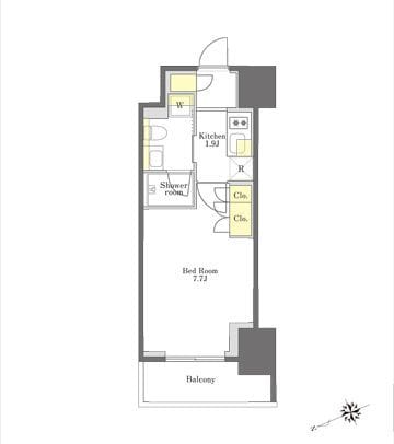 プライムメゾン大塚 202 間取り図