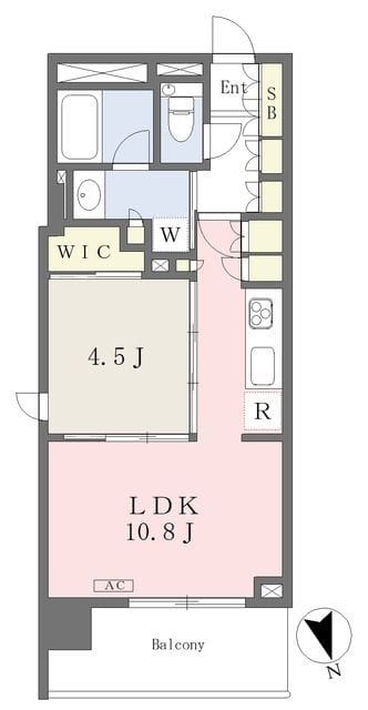 プレジリア銀座EAST 307 間取り図