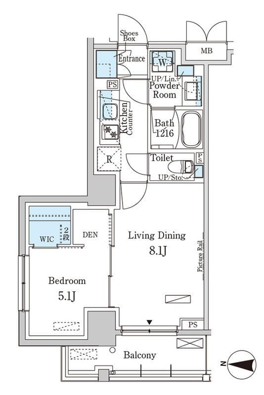 パークアクシス本所吾妻橋サウスレジデンス 215 間取り図