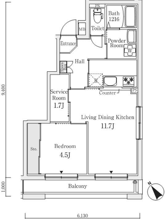 S.E.S. 406 間取り図