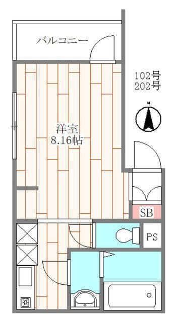 マイレジデンス品川 202 間取り図