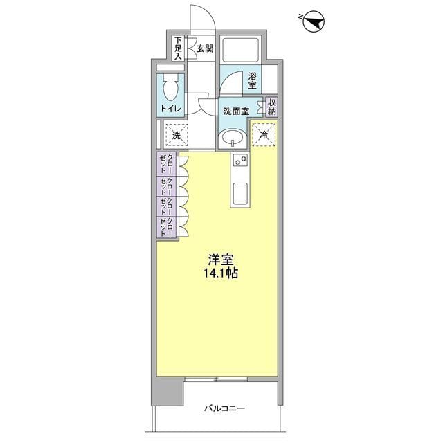 コンフォリア西麻布 0602 間取り図