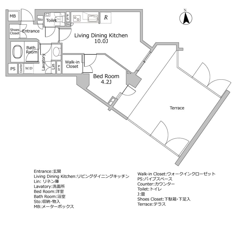 パークホームズ六本木乃木坂アーバンレジデンス 101 間取り図
