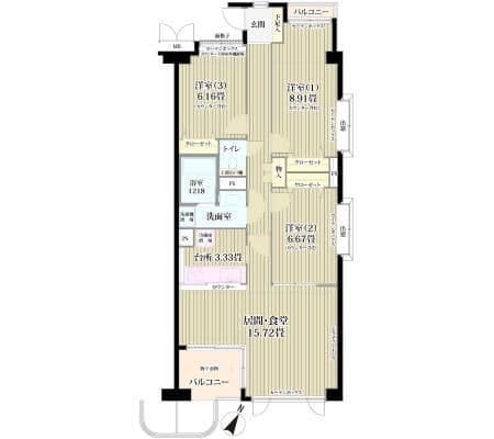 グランフォート目黒 108 間取り図