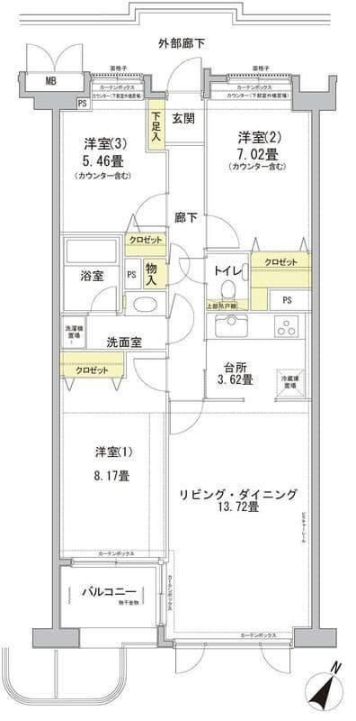 グランフォート目黒 312 間取り図