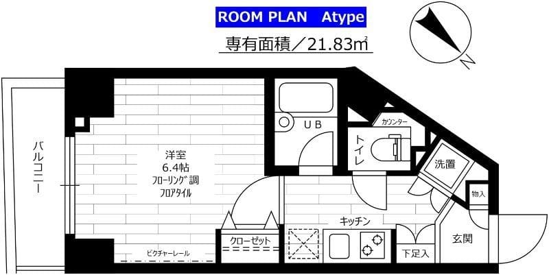 ステージファースト三軒茶屋Ⅱ 601 間取り図