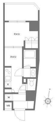 グランパセオ清澄白河Ⅱ 0608 間取り図