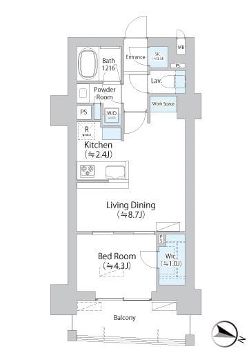 イストワール阿佐ヶ谷 707 間取り図