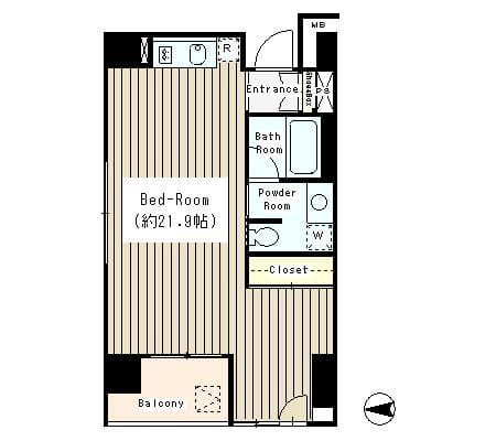 LA・RES西麻布 301 間取り図