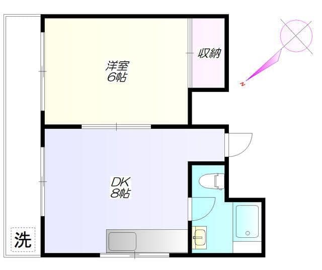 平原マンション 402 間取り図