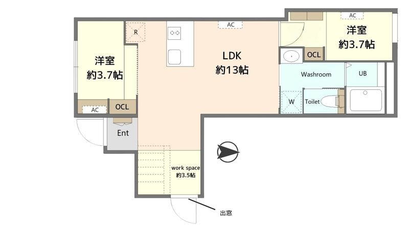 アドアストラ中野 101 間取り図