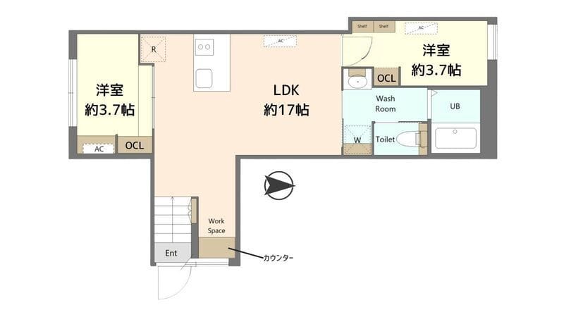 アドアストラ中野 201 間取り図