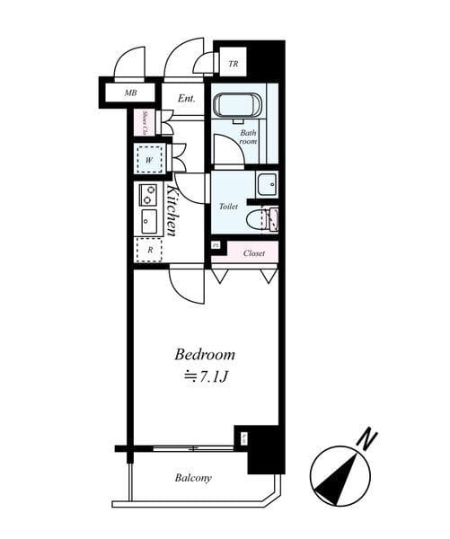 パレステュディオ銀座東壱番館 803 間取り図