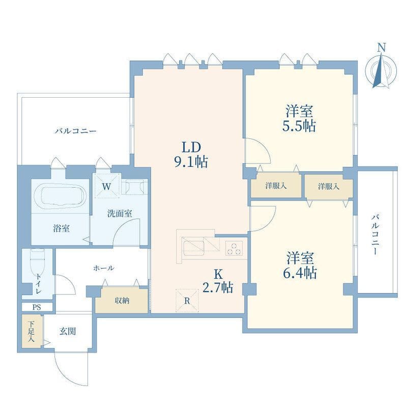 アルカディア恵比寿 201 間取り図