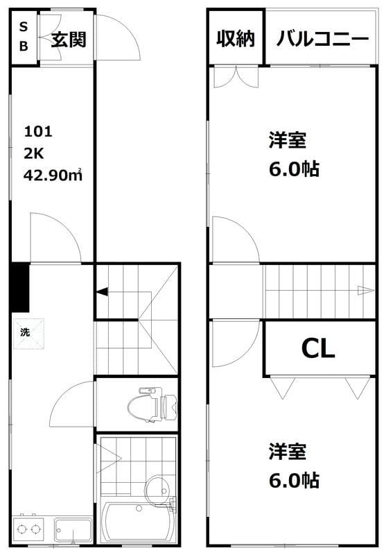 テラスハウス岩井 右側の写真