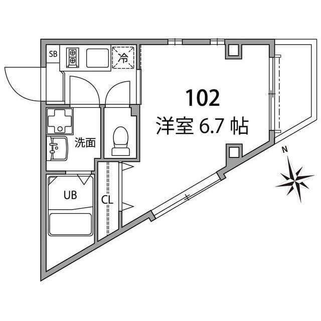 モンシャトー高井戸Ⅱ 102 間取り図