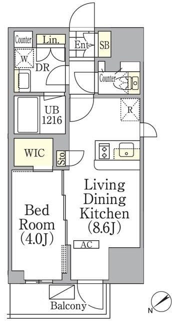 ジオエント池袋 802 間取り図