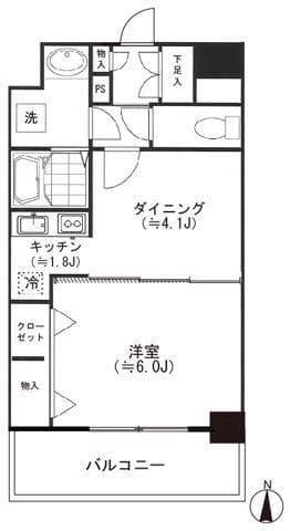 セレーネ自由が丘 204 間取り図