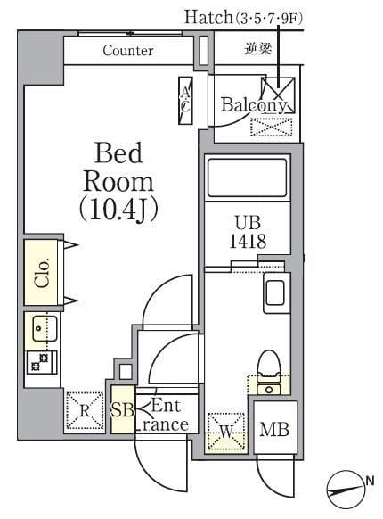 CREATIF中野 801 間取り図