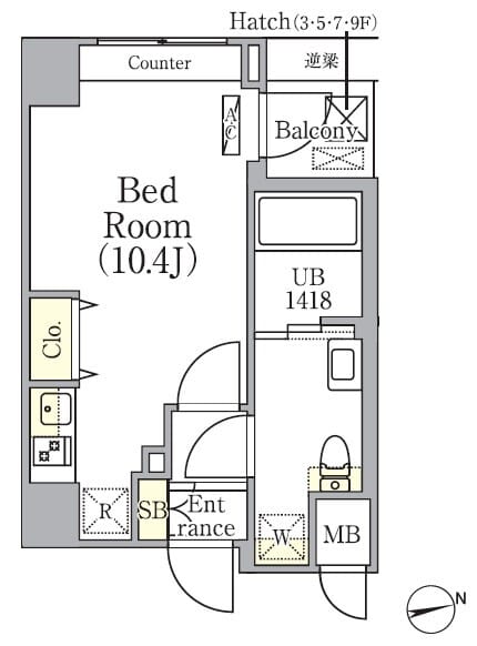 CREATIF中野 901 間取り図