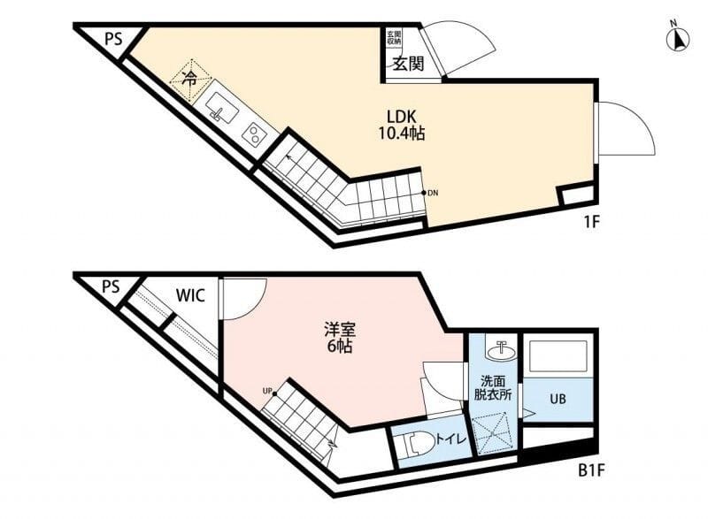 BIBLIO IIDABASHI 102 間取り図