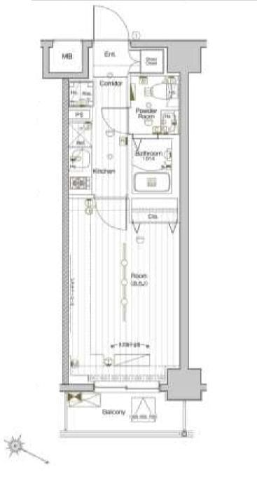 メイクスデザイン池袋EAST 803 間取り図