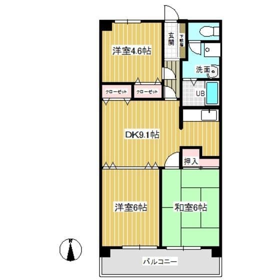 清水山第2パークハイツ 0508 間取り図
