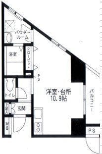 スカイプラザⅡ 306 間取り図