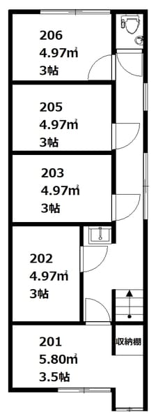 カジュール中延5 202