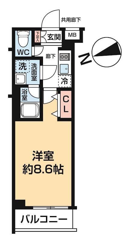 ARCOBALENO OHANAJAYA 401 間取り図