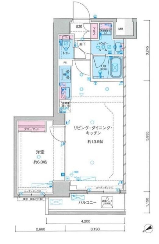 ジェノヴィア鐘ヶ淵 504 間取り図