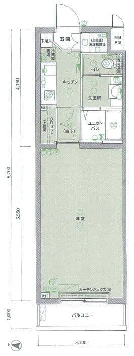 ルーブル芦花公園 218 間取り図