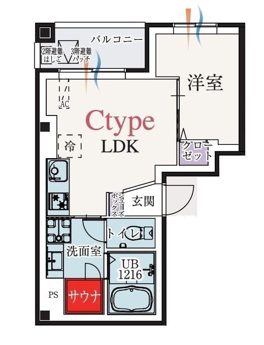 b’CASA東伏見 301 間取り図