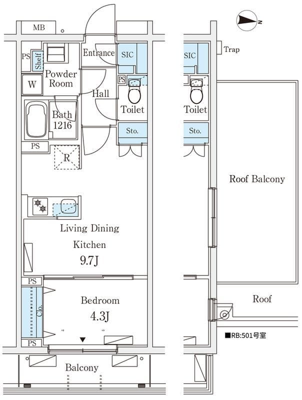 テラス杉並方南町 103 間取り図