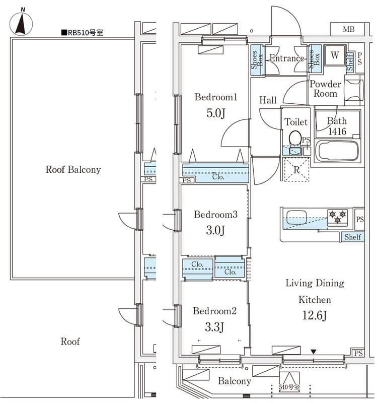 テラス杉並方南町 111 間取り図