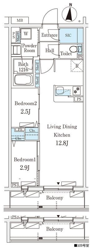 テラス杉並方南町 410 間取り図