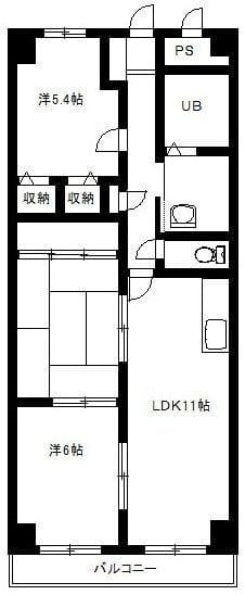 エスポワール横山 205 間取り図