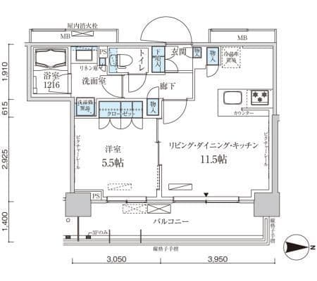 パークアクシス菊川ステーションゲート 311 間取り図