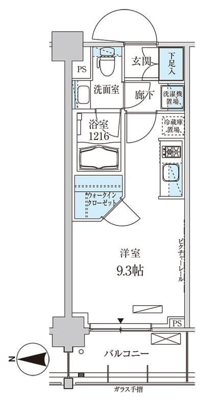 パークアクシス菊川ステーションゲート 802 間取り図