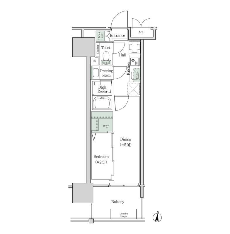 ブルックサイドレジデンス木場 416 間取り図